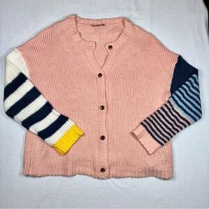 Davi & Dani Women’s 2x Chunky Knit Cardigan Sweater Button Front Round Neck